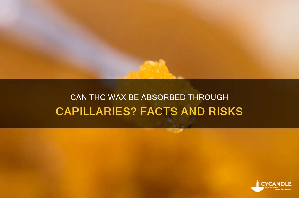 can you intake thc wax from your capillaries