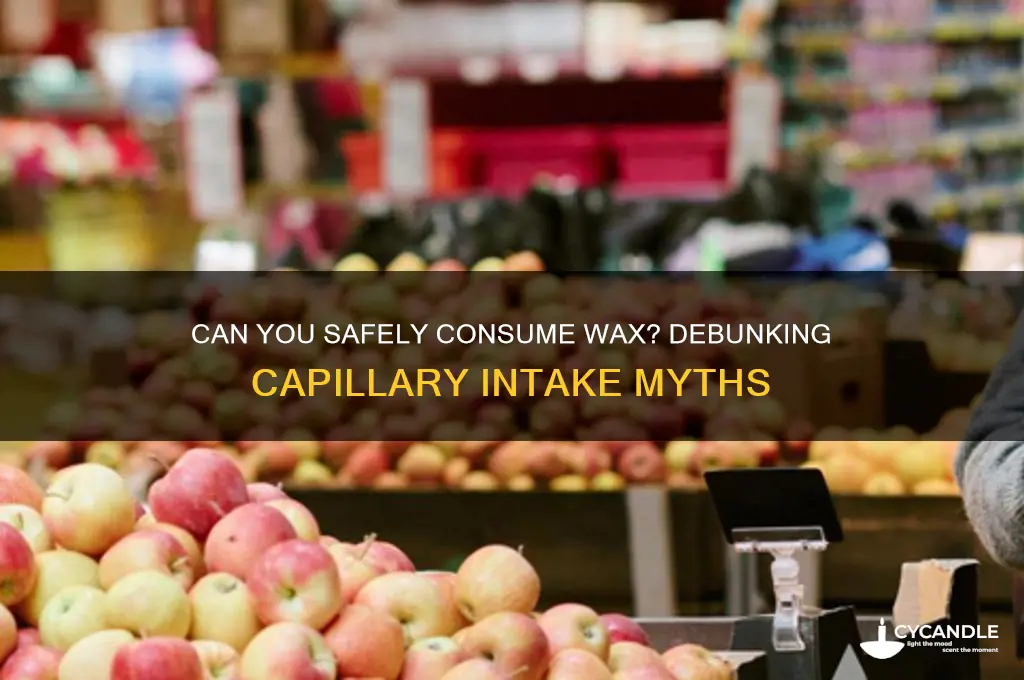 can you intake wax from your capilaries
