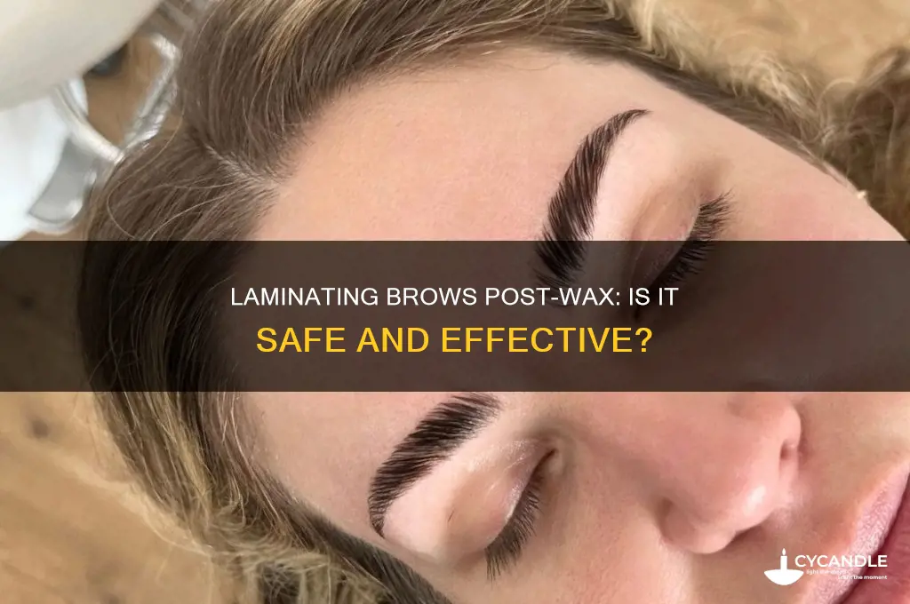 can you laminate brows after waxing