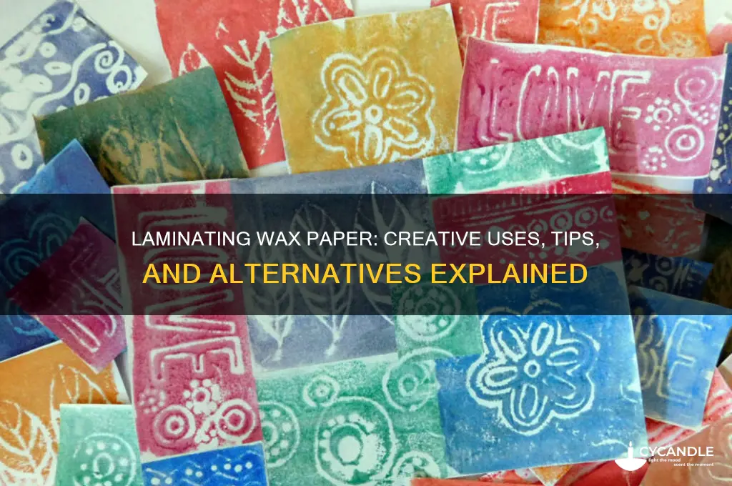 can you laminate wax paper