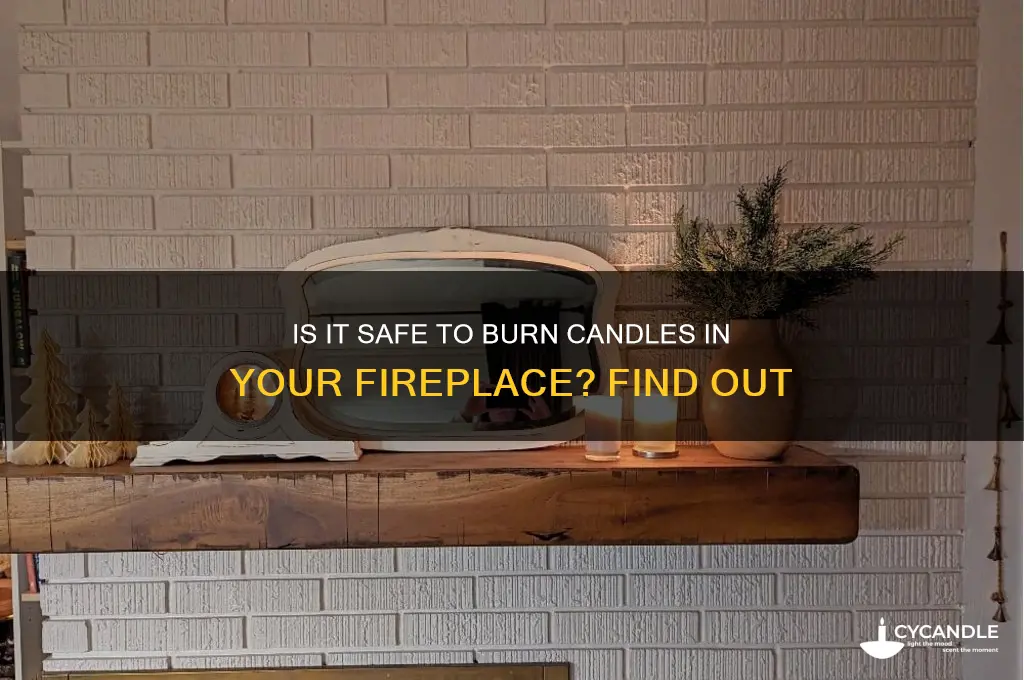 can you leave a candle burning in a fireplace