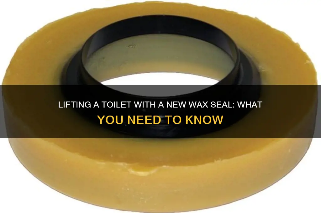 can you lift a toilet with new wax seal