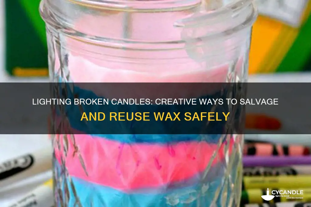 can you light a broken candle