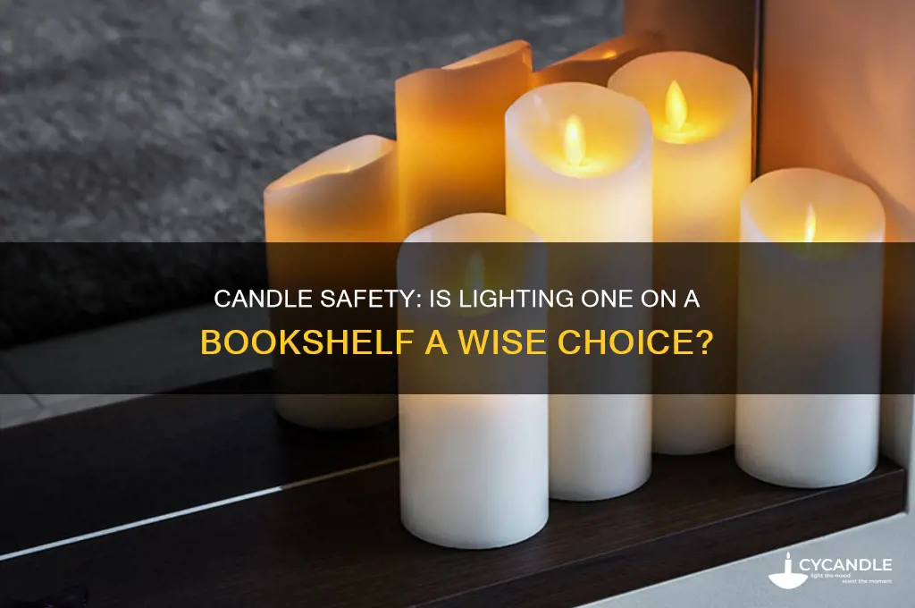 can you light a candle on a bookshelf
