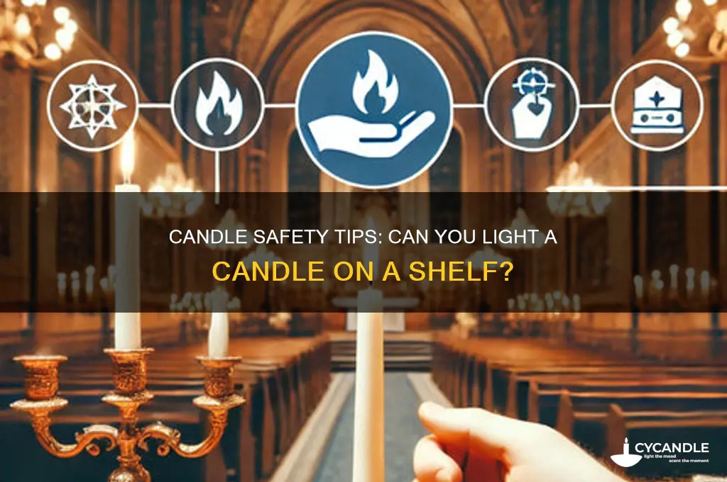 can you light a candle on a shelf
