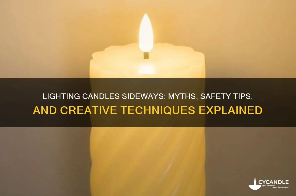 can you light aa candle sidewaysa