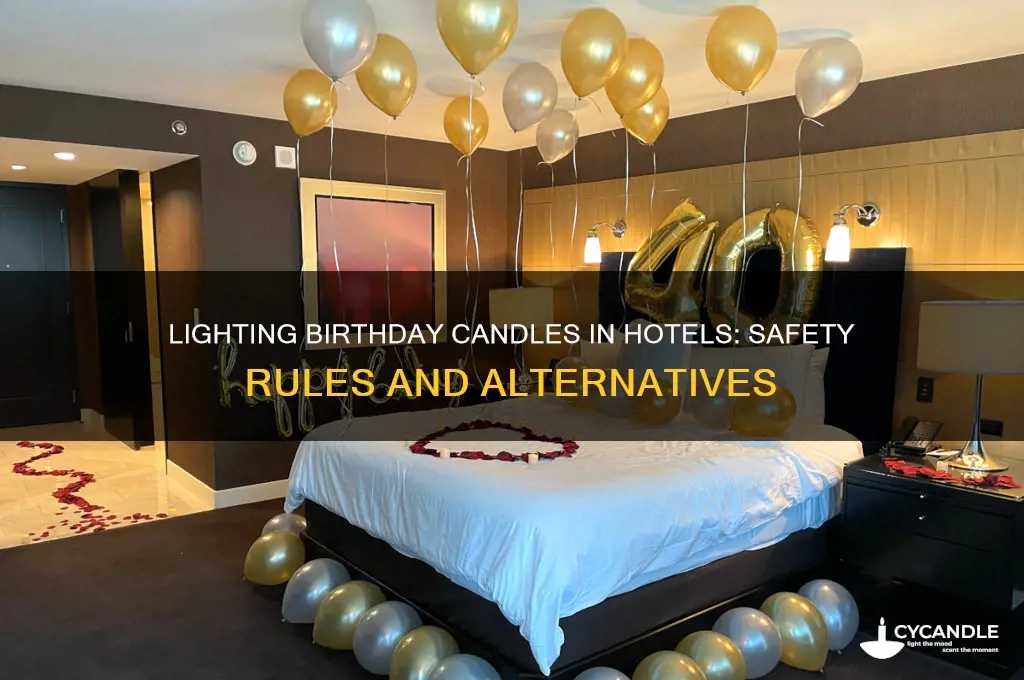 can you light birthday candles in a hotel