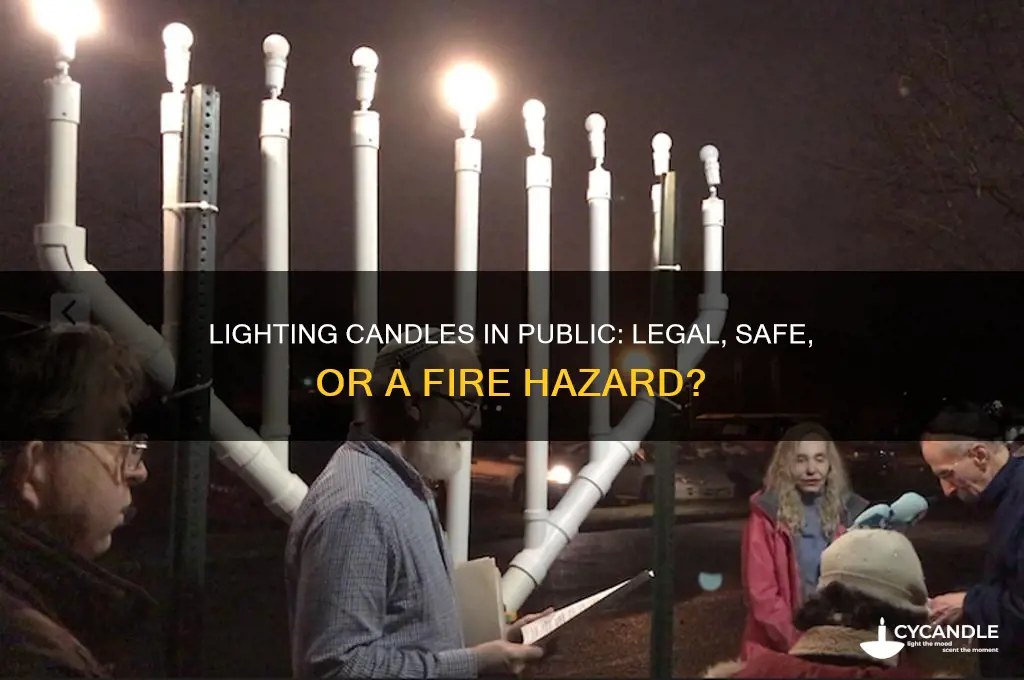 can you light candles in public