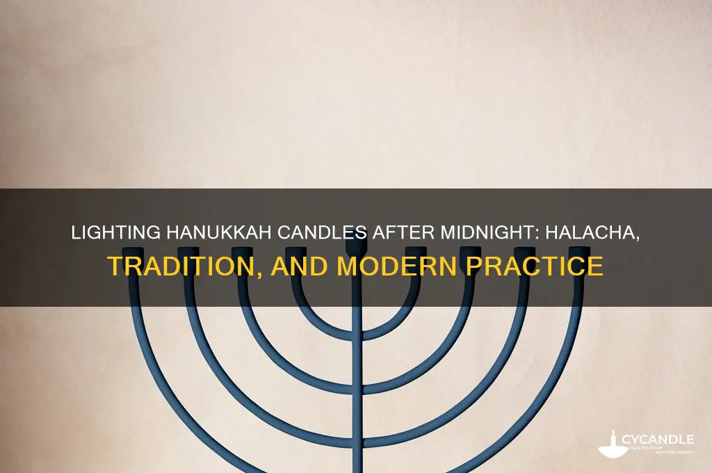 can you light hanukkah candles after midnight