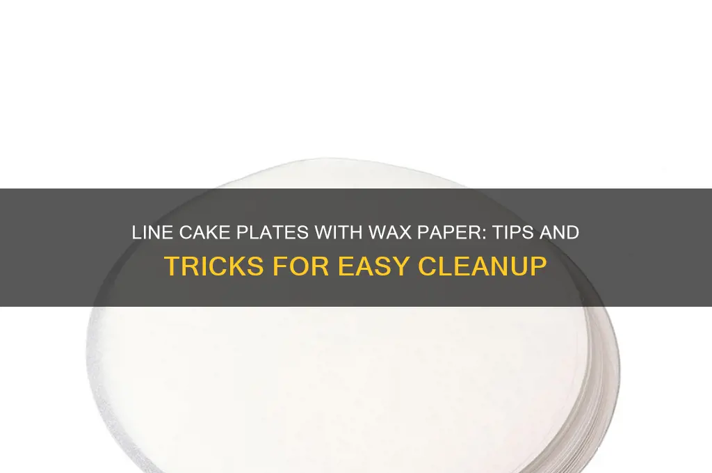 can you line cake plates with wax paper