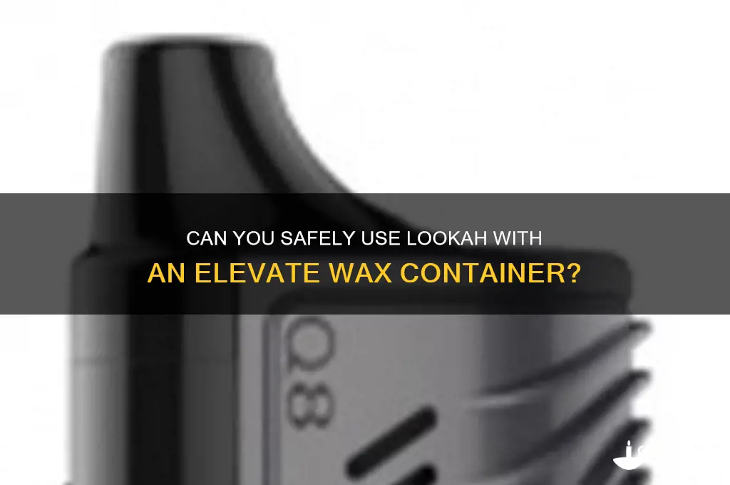 can you lookah out of a elevate wax container