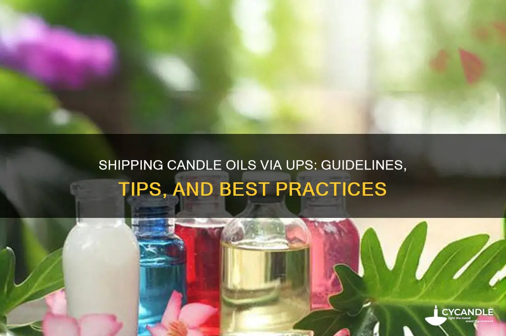 can you mail oils for candles ups