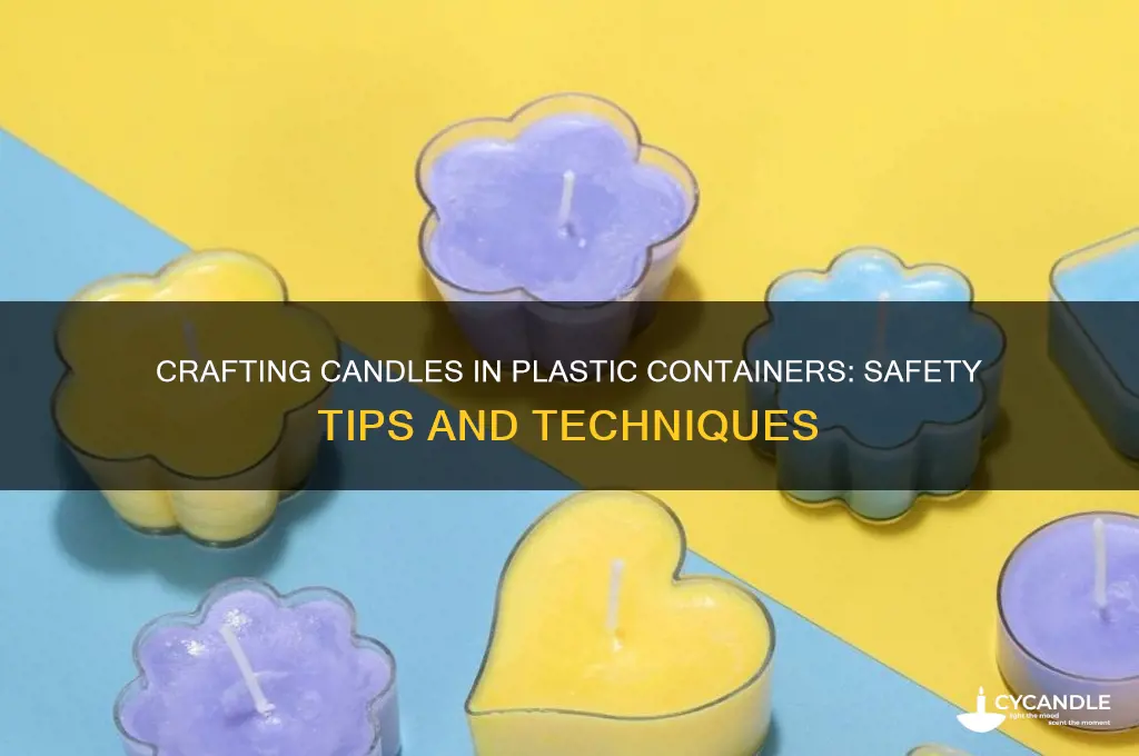 can you make a candle in a plastic container