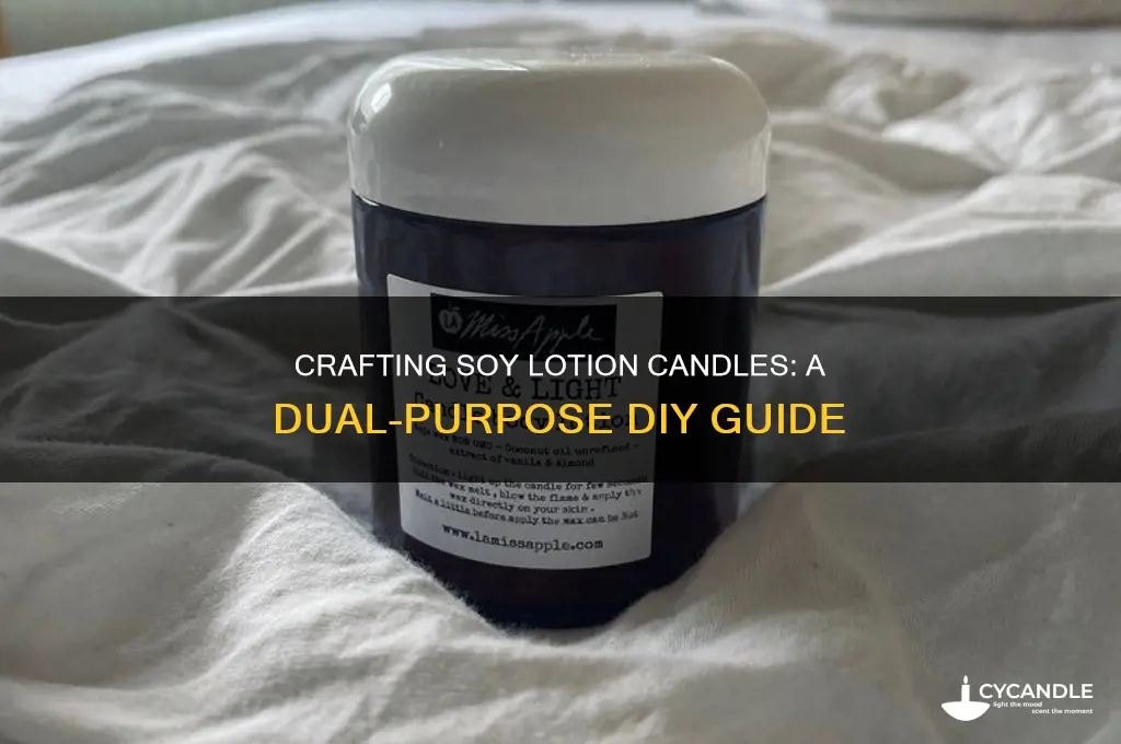 can you make a lotion candle with soy