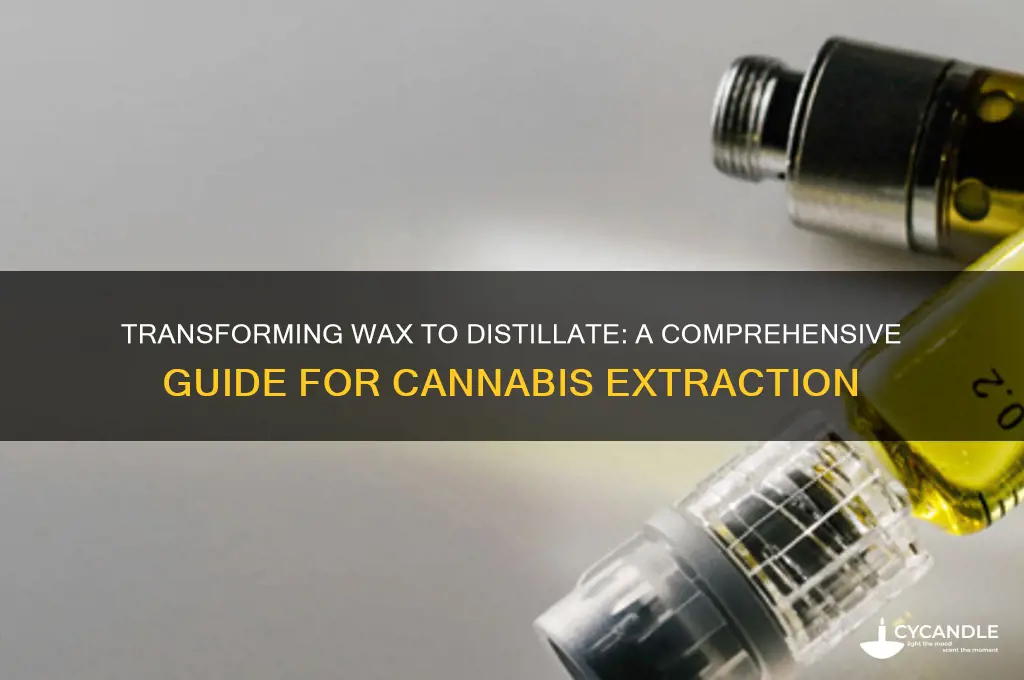 can you make distillate from wax