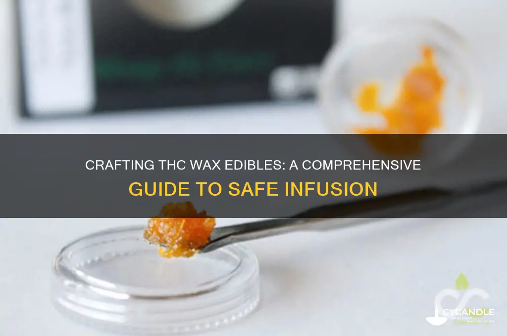 can you make edibles with thc wax