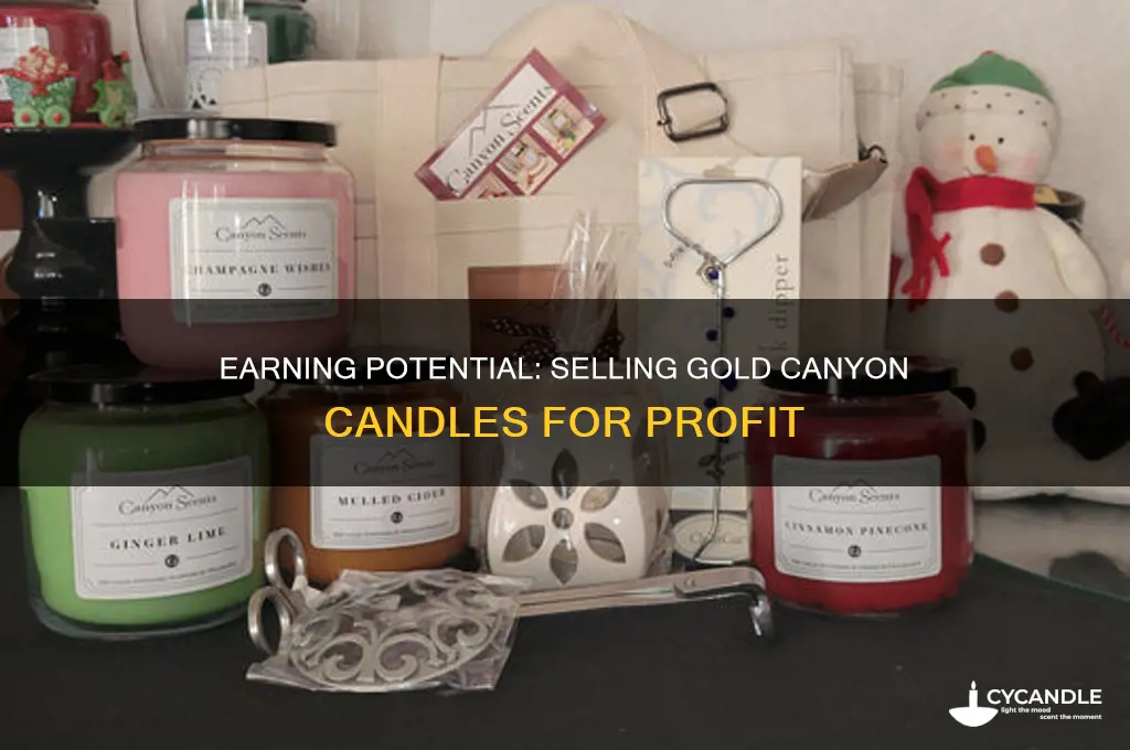 can you make money selling gold canyon candles