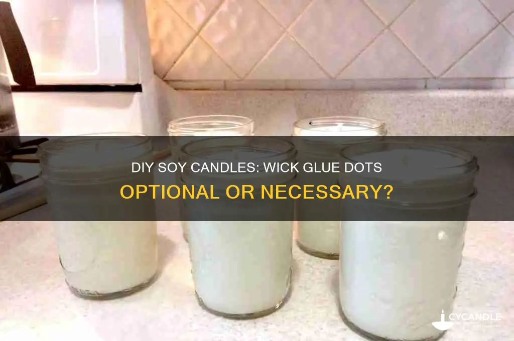 can you make soy candles without wick glue dots