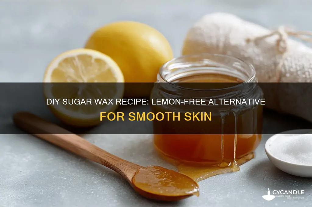 can you make sugar wax without lemon