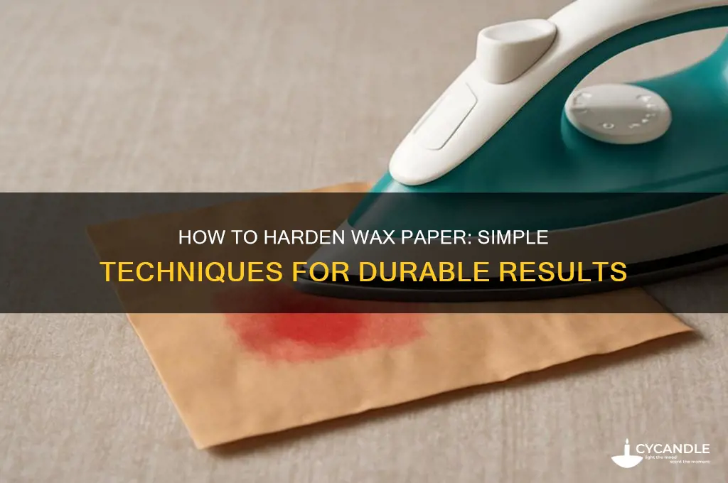 can you make wax paper hard