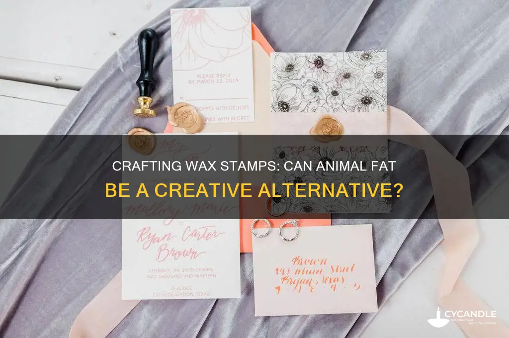 can you make wax stamps out of fat