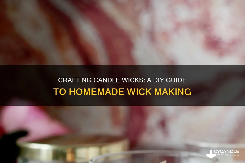 can you make your own candle wick