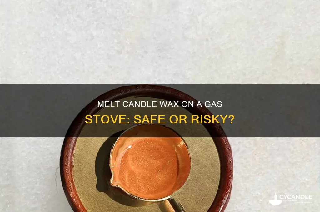 can you melt candle wax on a gas stove