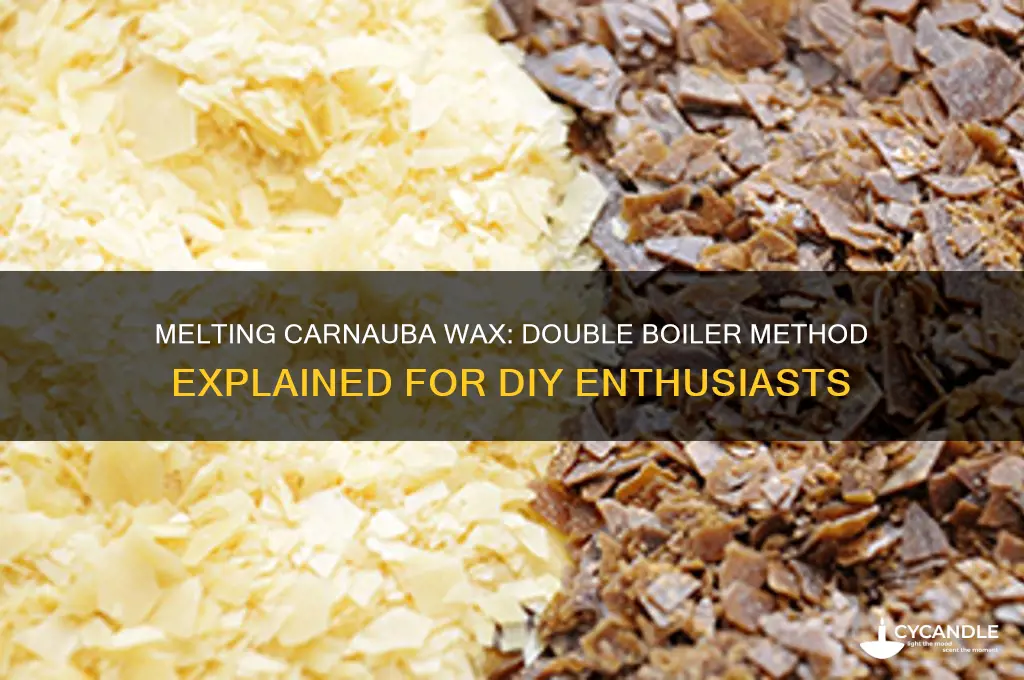 can you melt carnauba wax in double boiler