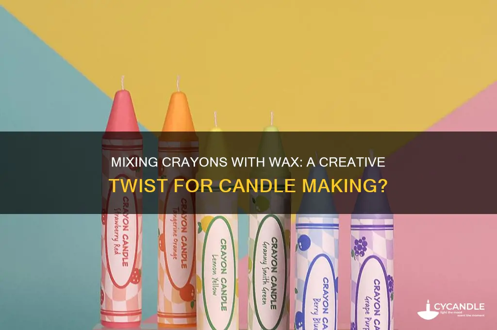 can you mix crayons in with wax for candle making