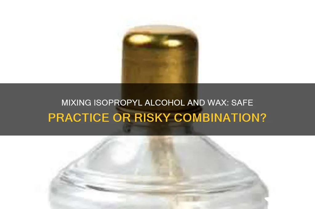 can you mix isolproply alcohol and wax