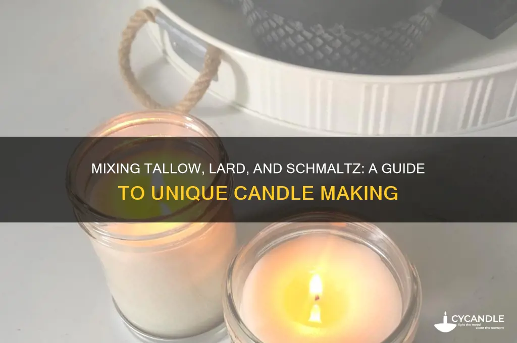 can you mix tallow lard and schmaltz in making candles