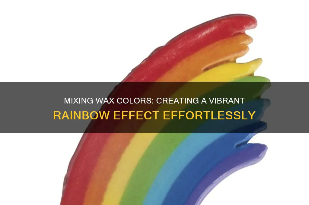 can you mix wax colors for rainbow effect