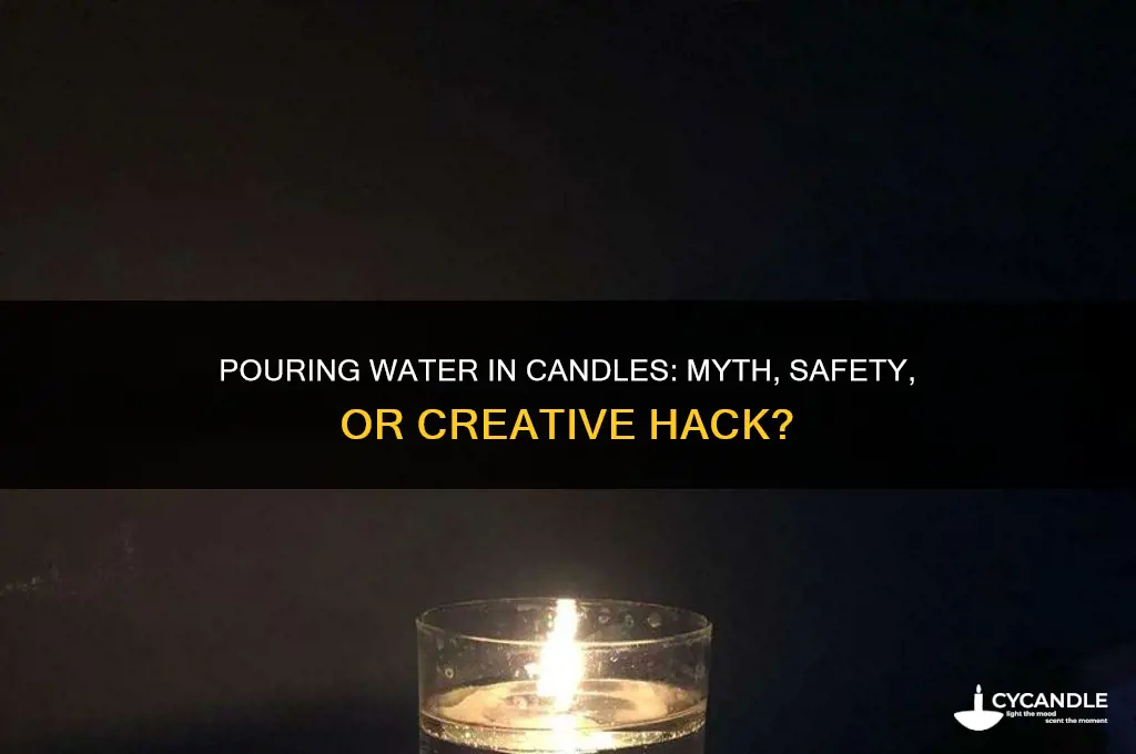 can you oir water in a candle