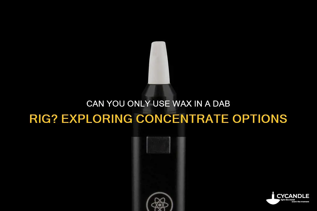 can you only put wax in a dab rig