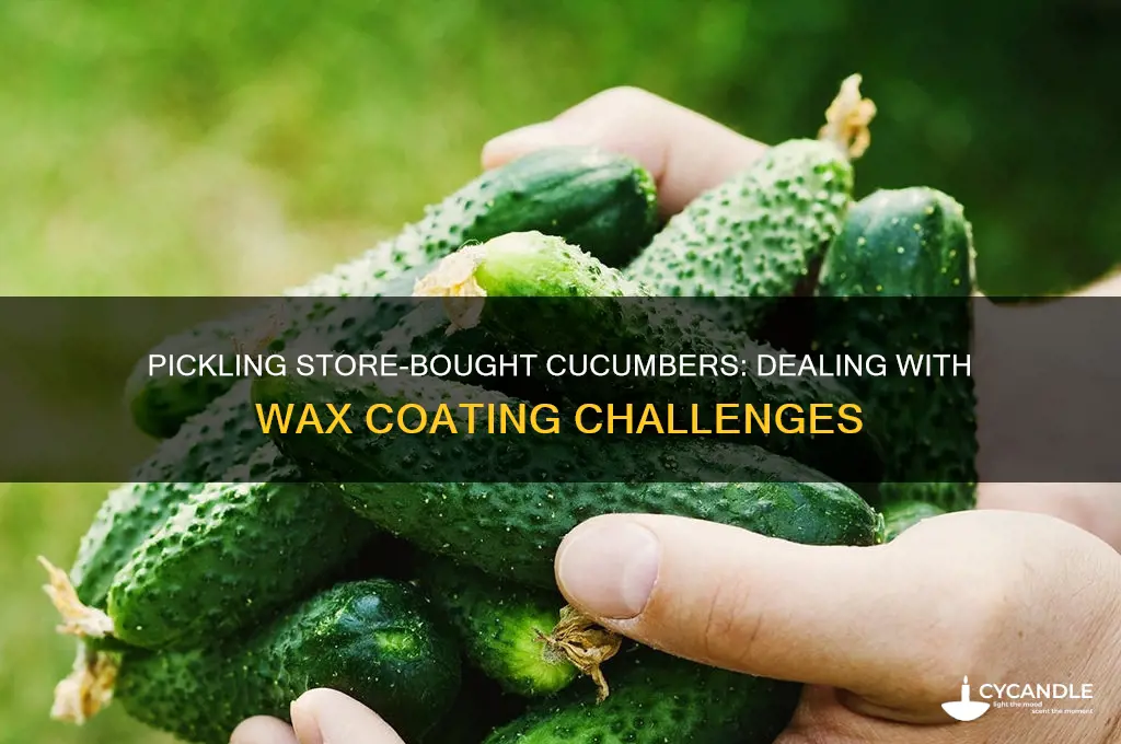 can you pickle store bought cucumbers wax