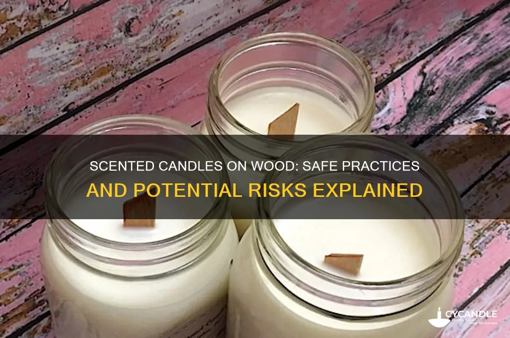 can you place scented candles on wood