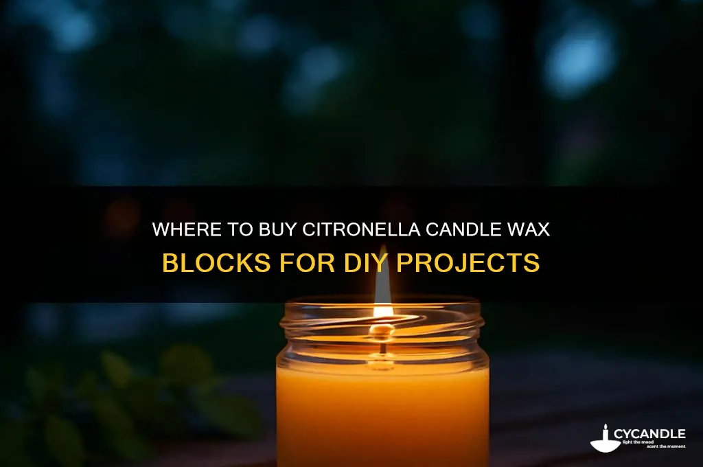 can you purchase a block of citronella candle wax