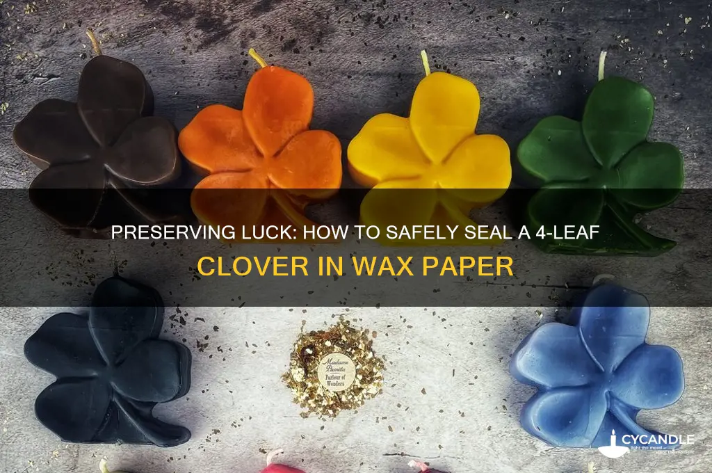 can you put a 4 leaf clover in wax paper