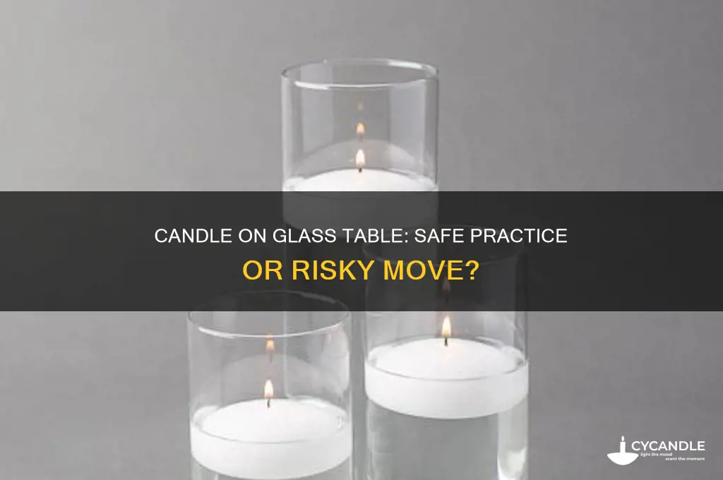 can you put a candle on a glass table