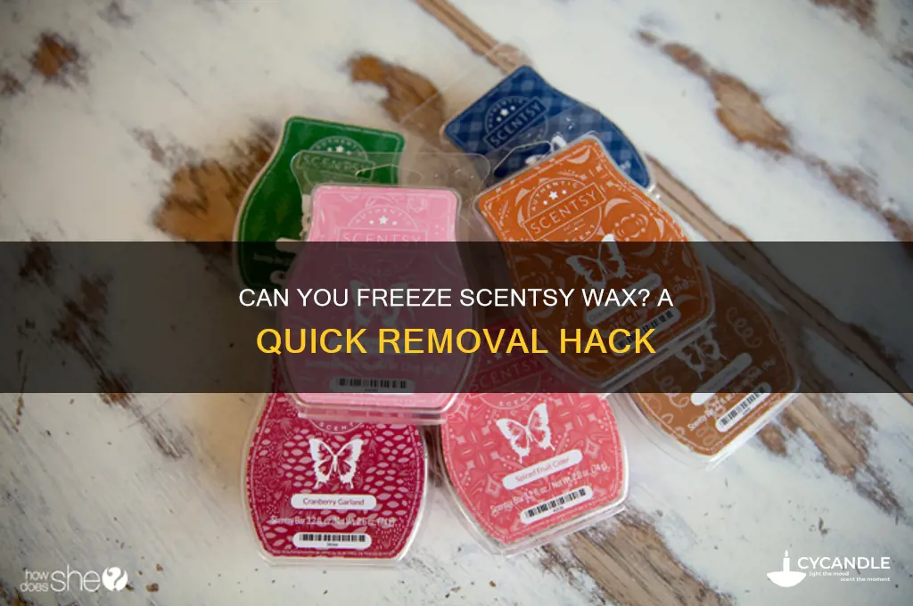 can you put a scentsy in freezer to remove wax