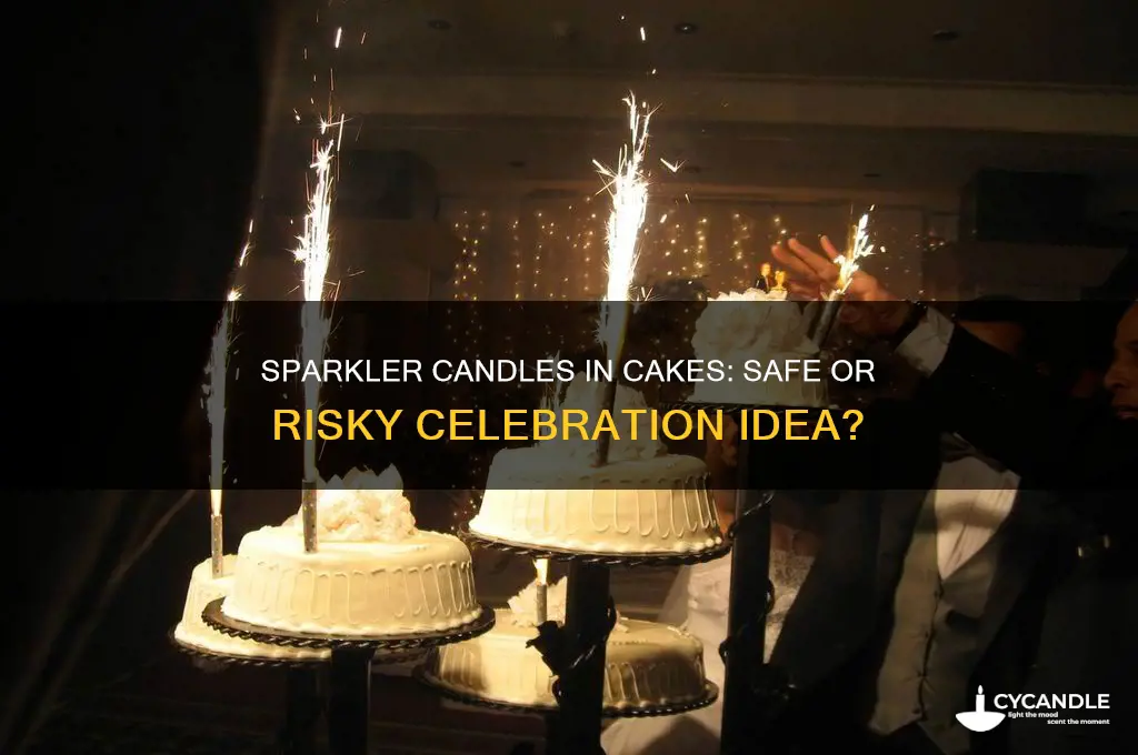 can you put a sparkler candle in a cake