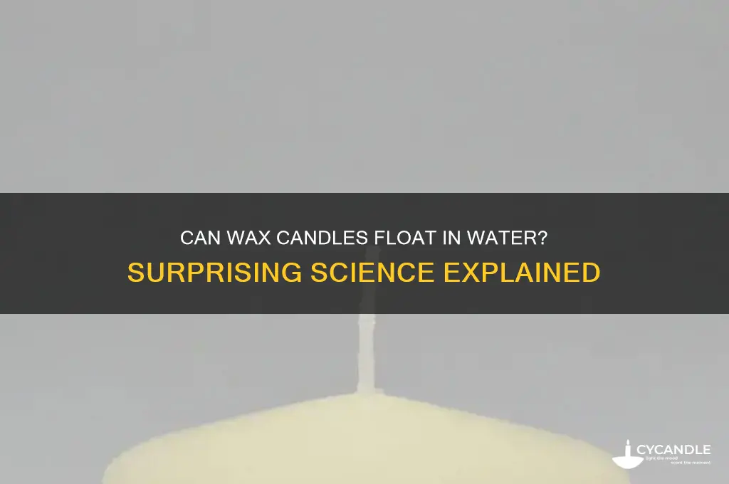 can you put a wax candle in water