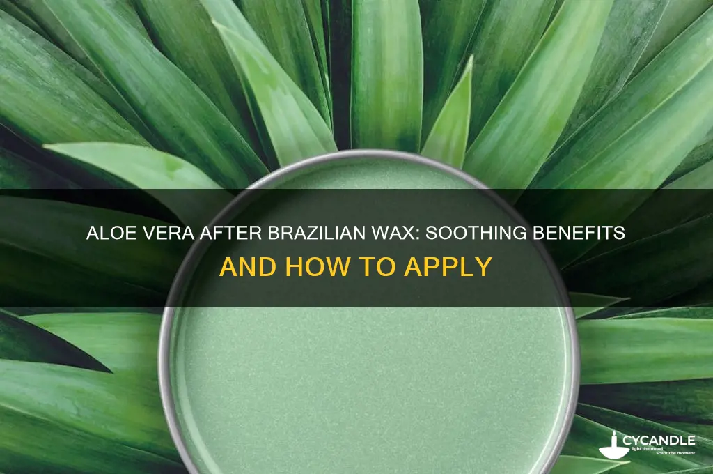 can you put aloe on after a brazilian wax
