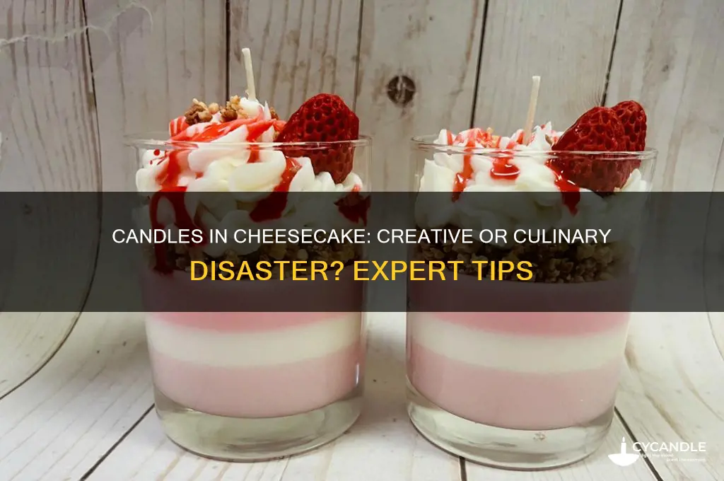 can you put candles in a cheesecake