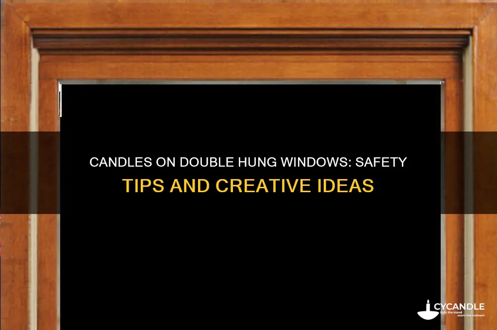 can you put candles on double hung window