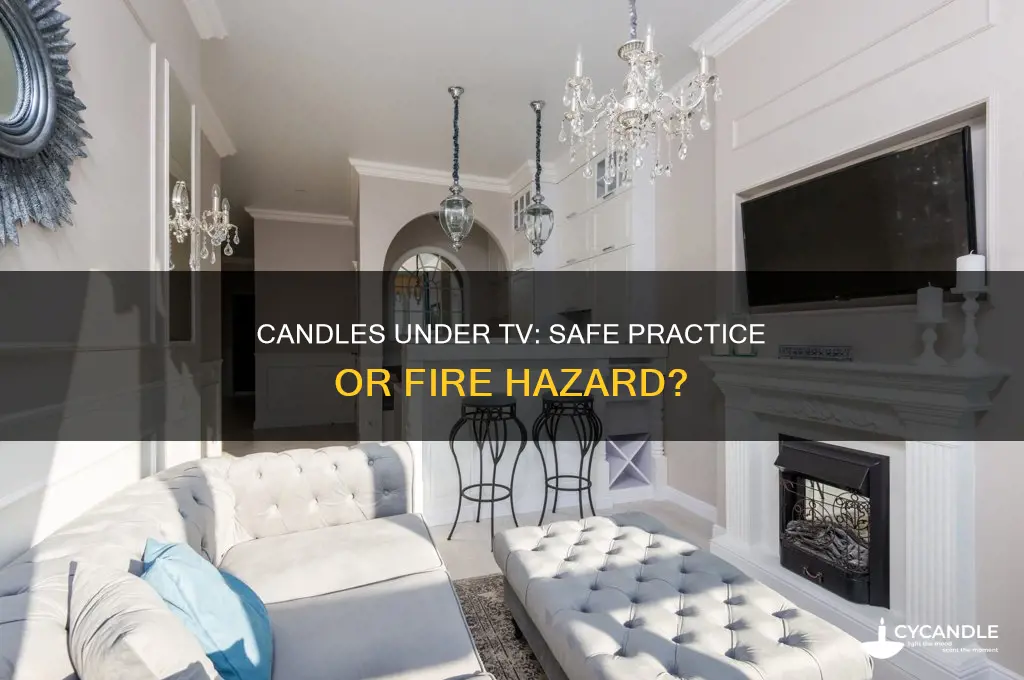 can you put candles under tv