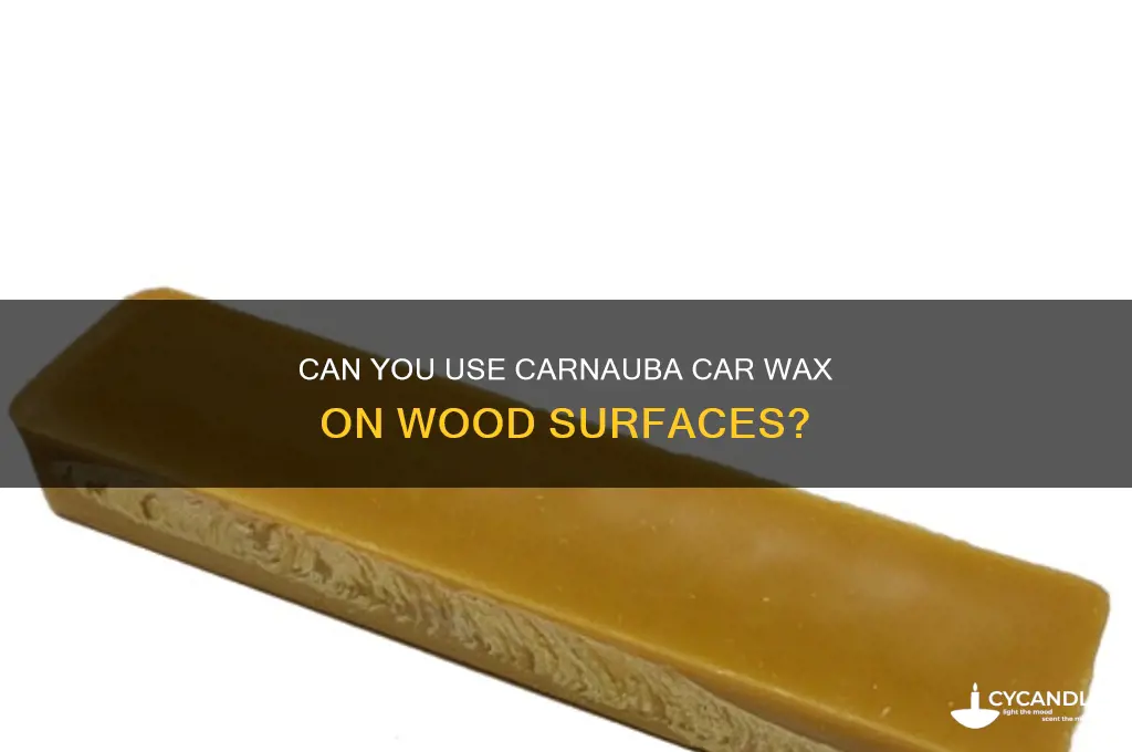 can you put carnuba car wax on wood