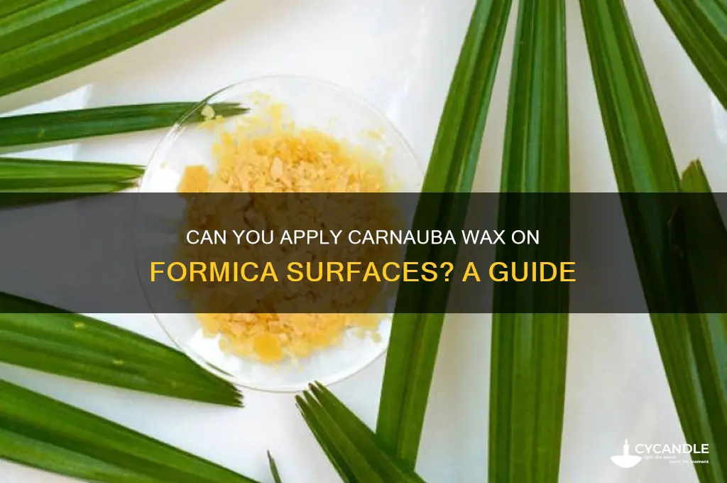 can you put carnuba wax on formica