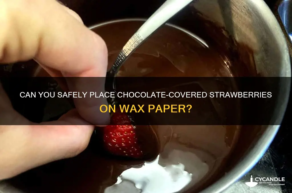 can you put chocolate covered strawberries on wax paper