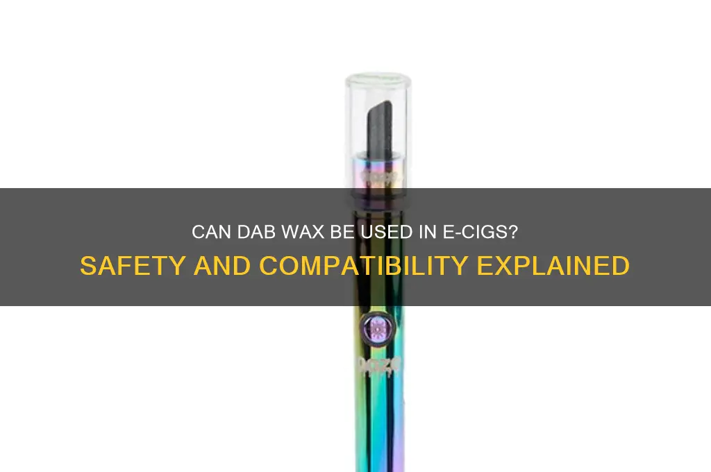 can you put dab wax in a e cig